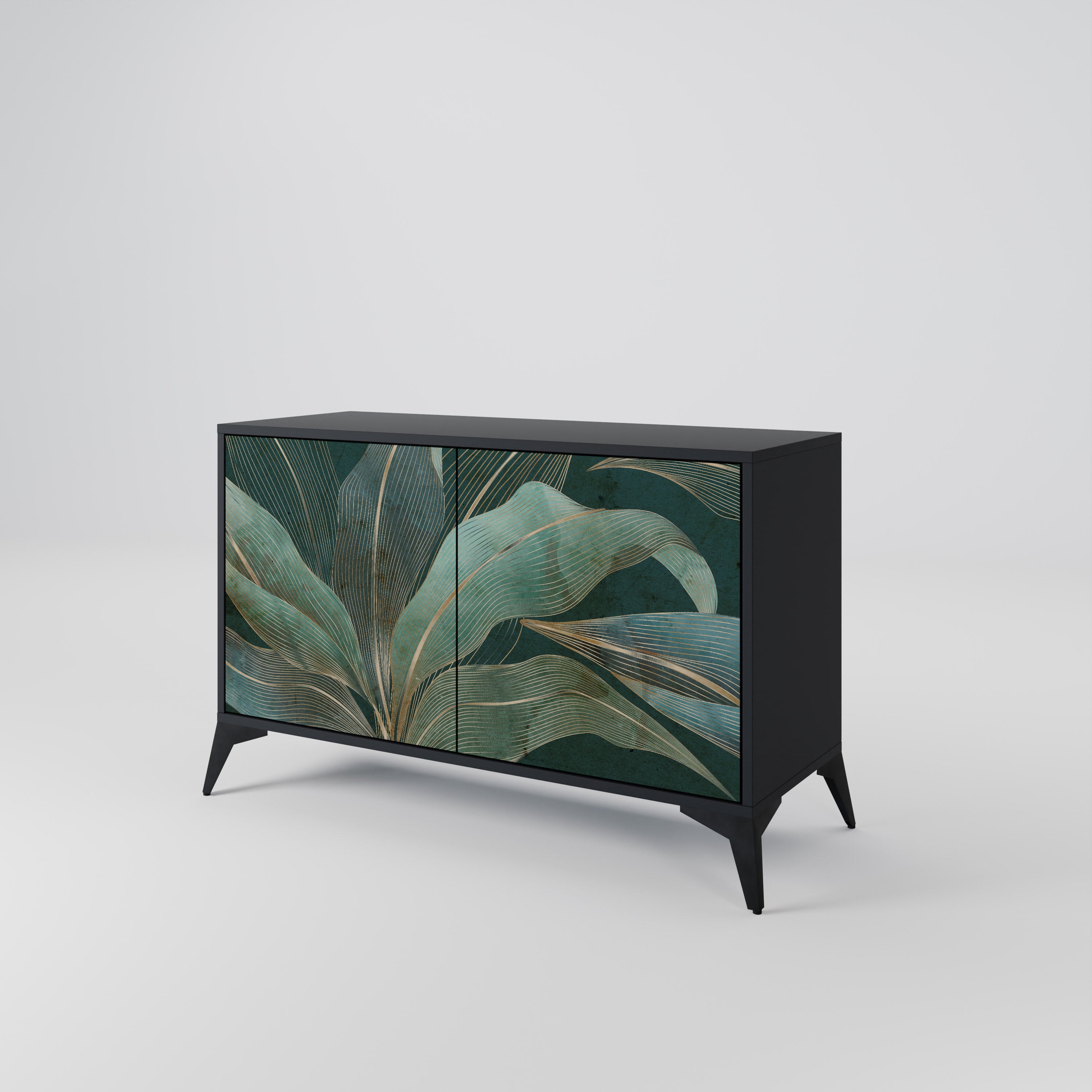 ROYAL GREEN 2-Door Sideboard in Black Finish