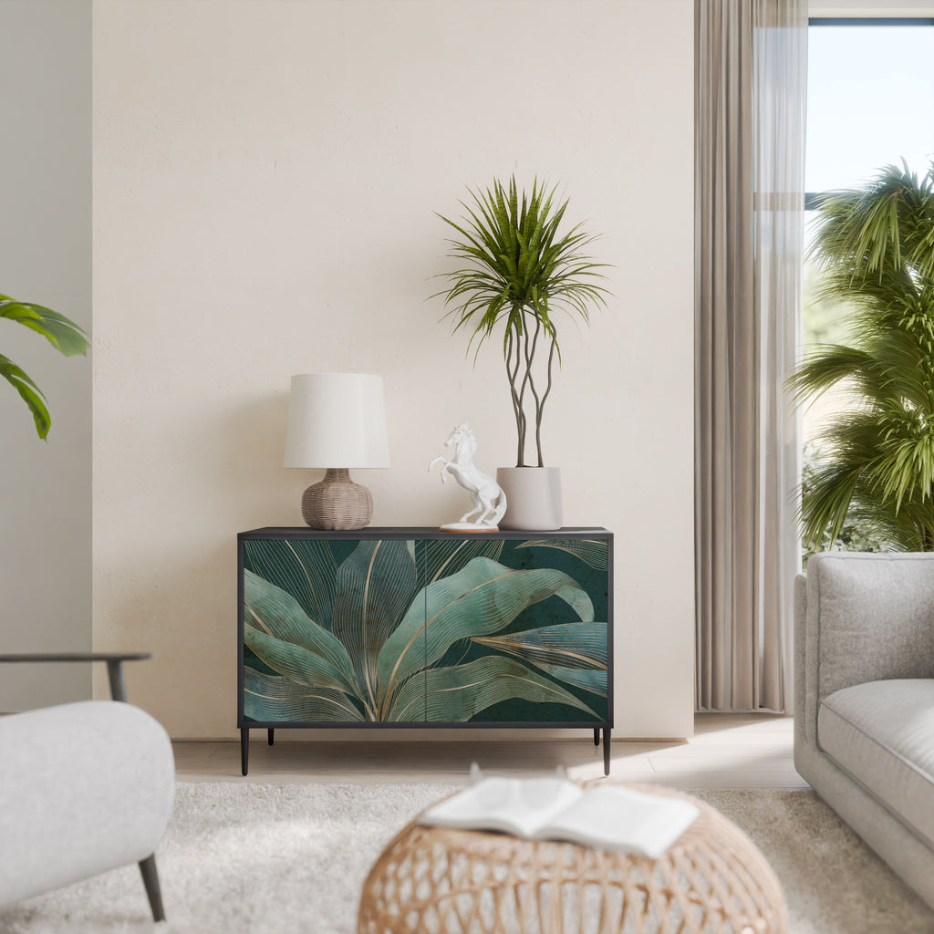 ROYAL GREEN 2-Door Sideboard in Black Finish