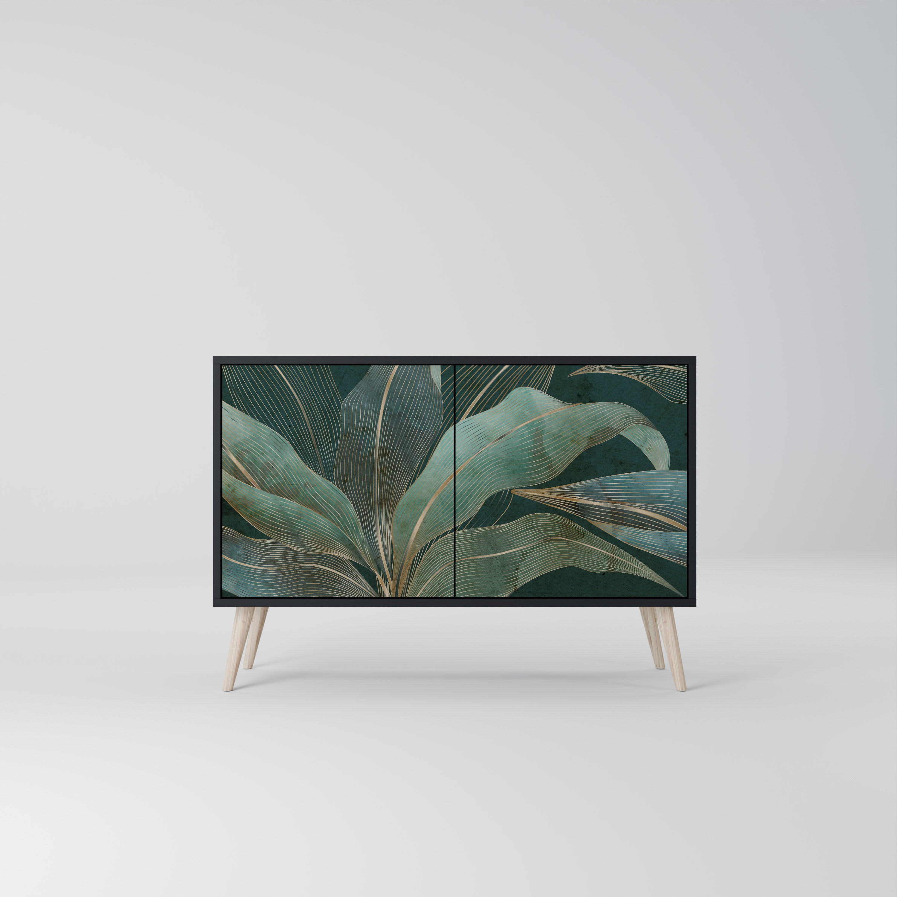 ROYAL GREEN 2-Door Sideboard in Black Finish