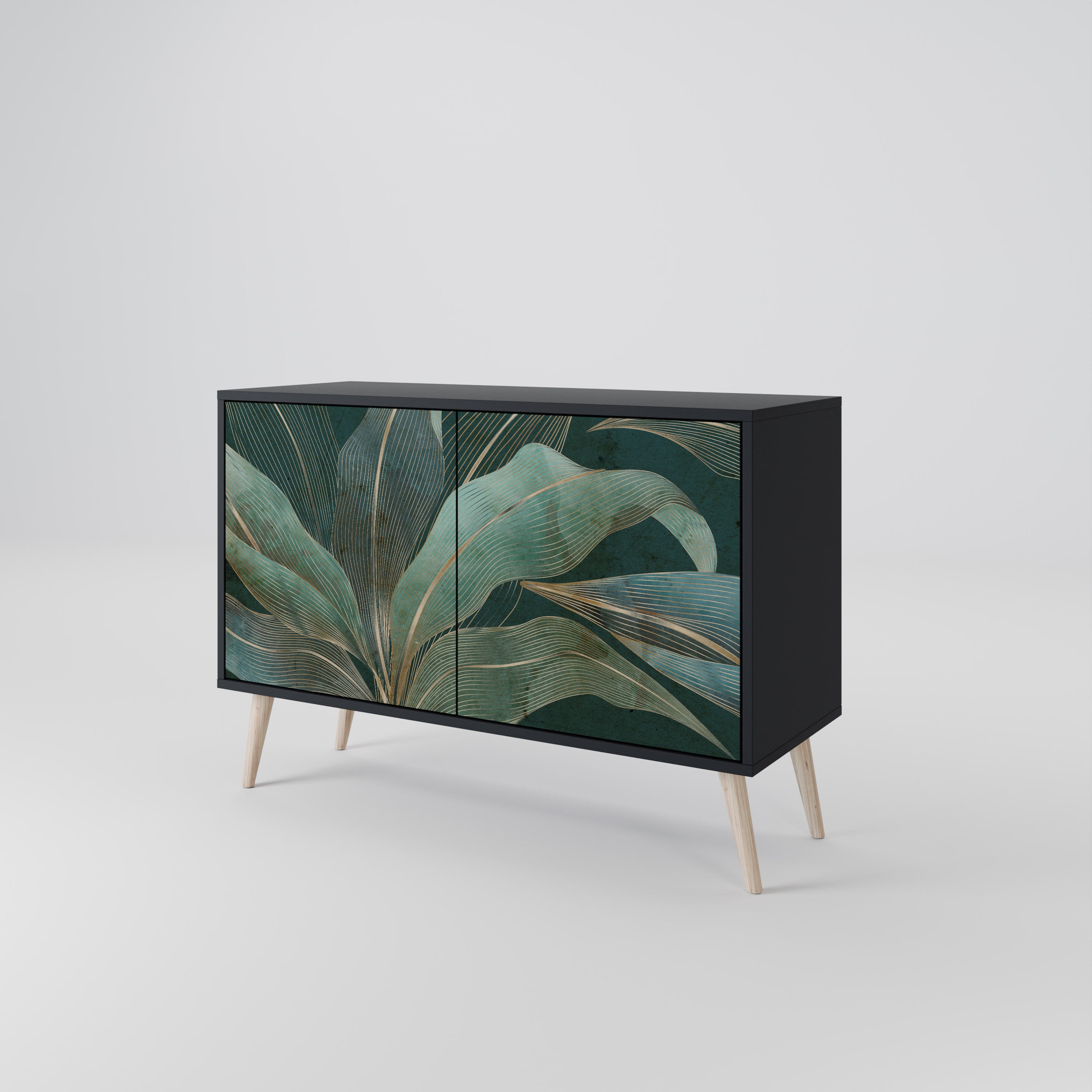 ROYAL GREEN 2-Door Sideboard in Black Finish