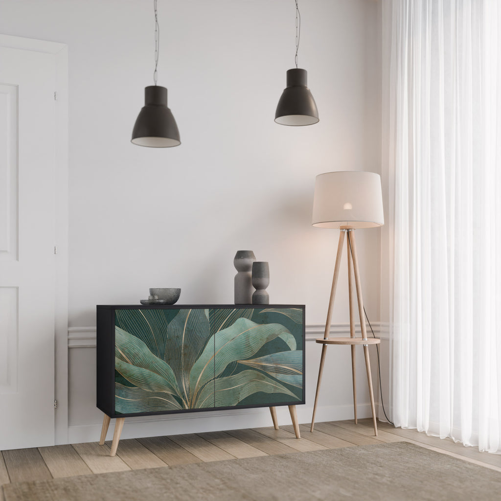ROYAL GREEN 2-Door Sideboard in Black Finish