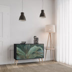 ROYAL GREEN Aparador de 2 Puertas en Acabado Negro