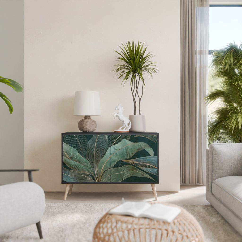 ROYAL GREEN 2-Door Sideboard in Black Finish