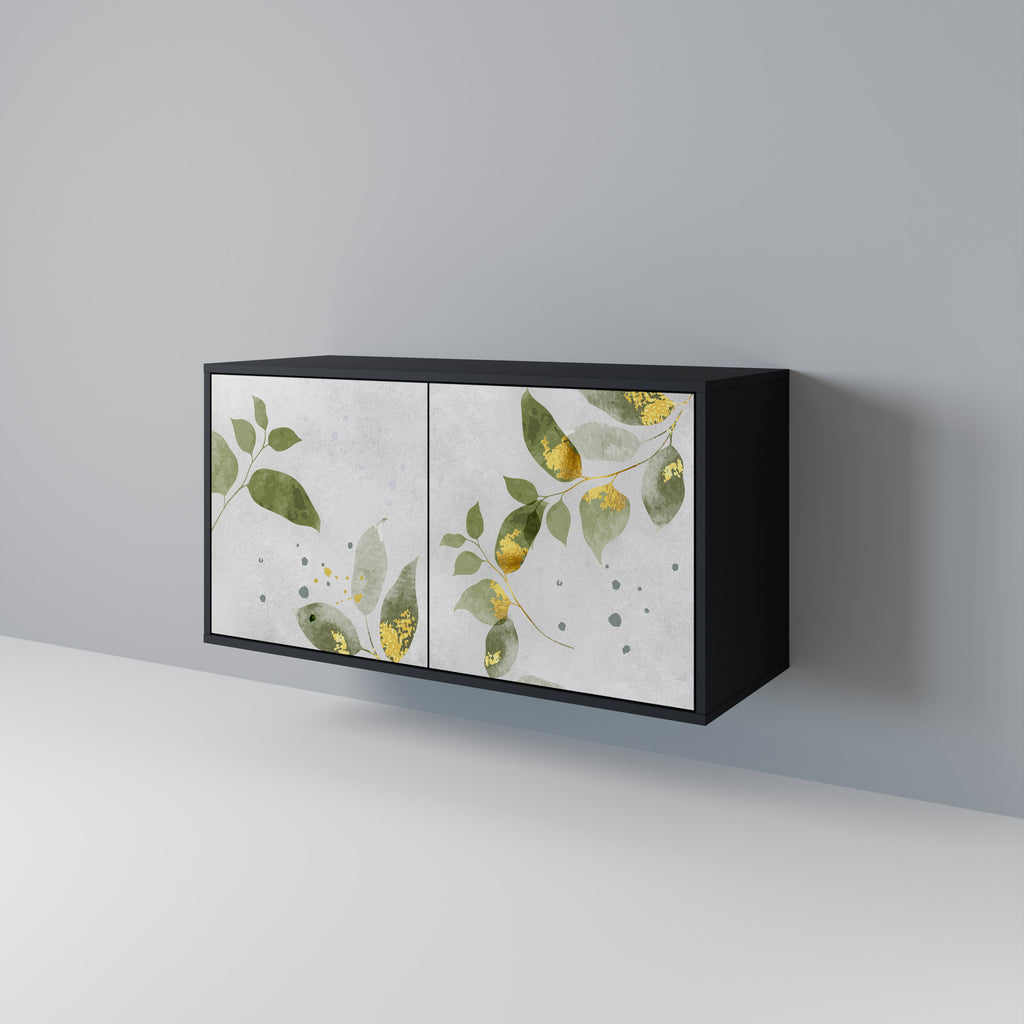 ELEGANT BOTANICS 2-Door Sideboard in Black Finish