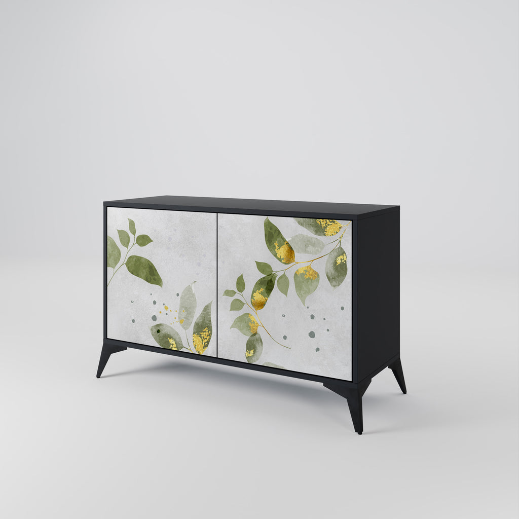 ELEGANT BOTANICS 2-Door Sideboard in Black Finish