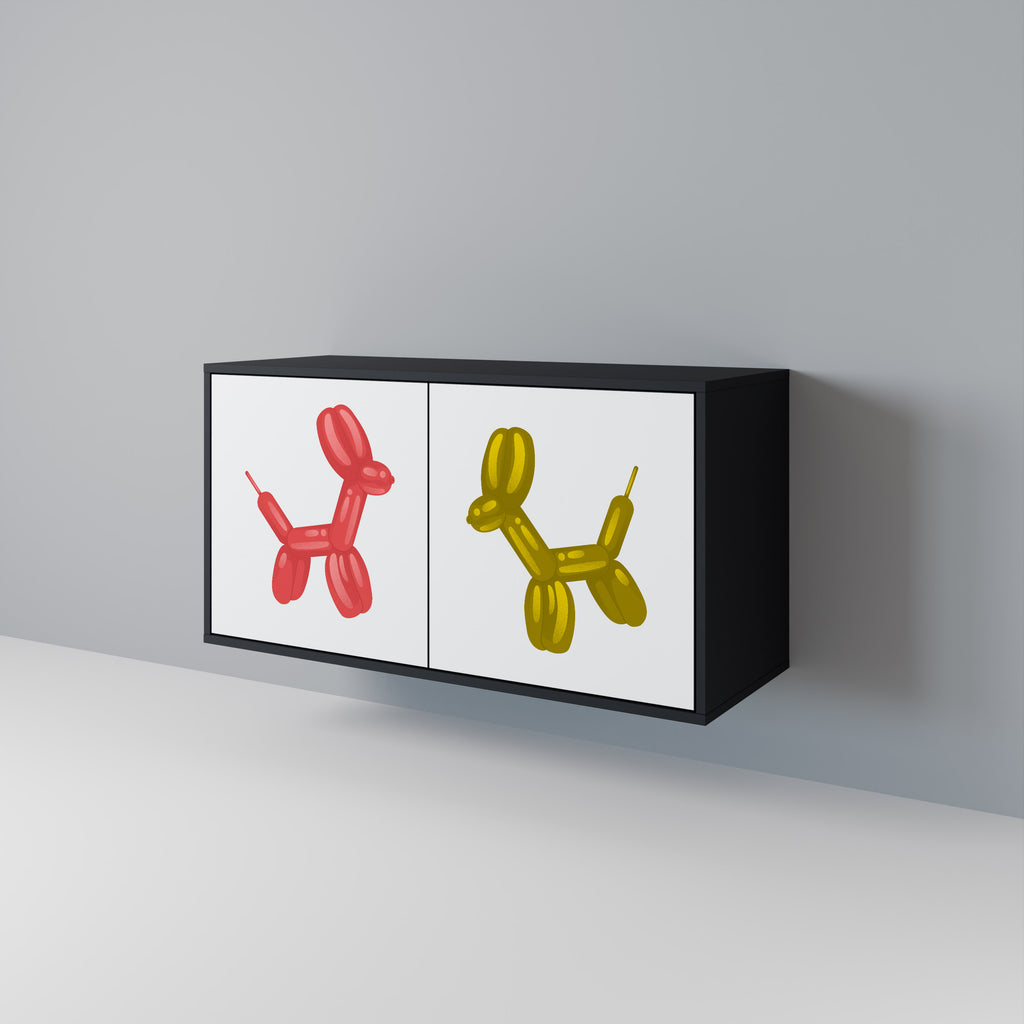 CHILDHOOD MEMORY 2-Door Sideboard in Black Finish