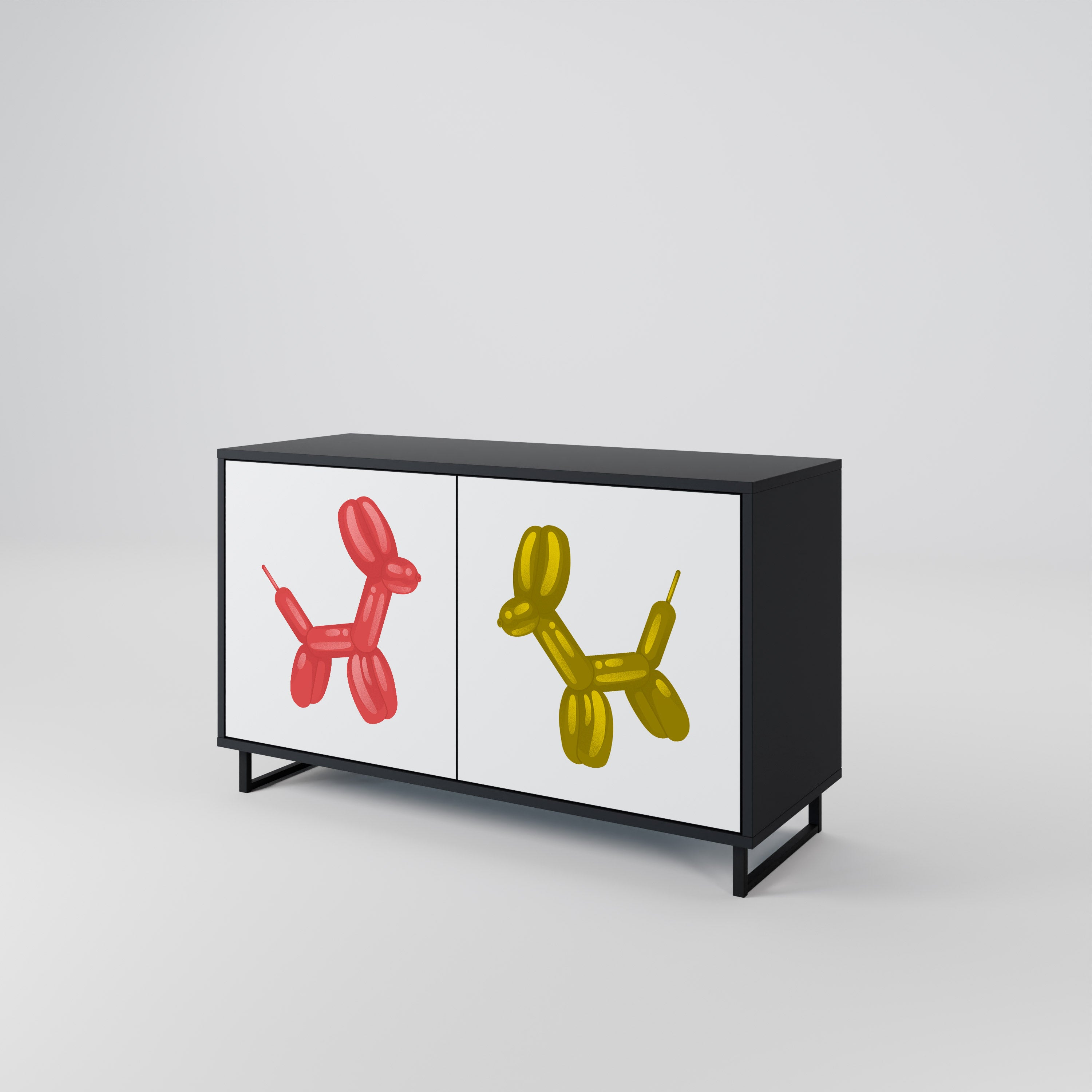 CHILDHOOD MEMORY 2-Door Sideboard in Black Finish