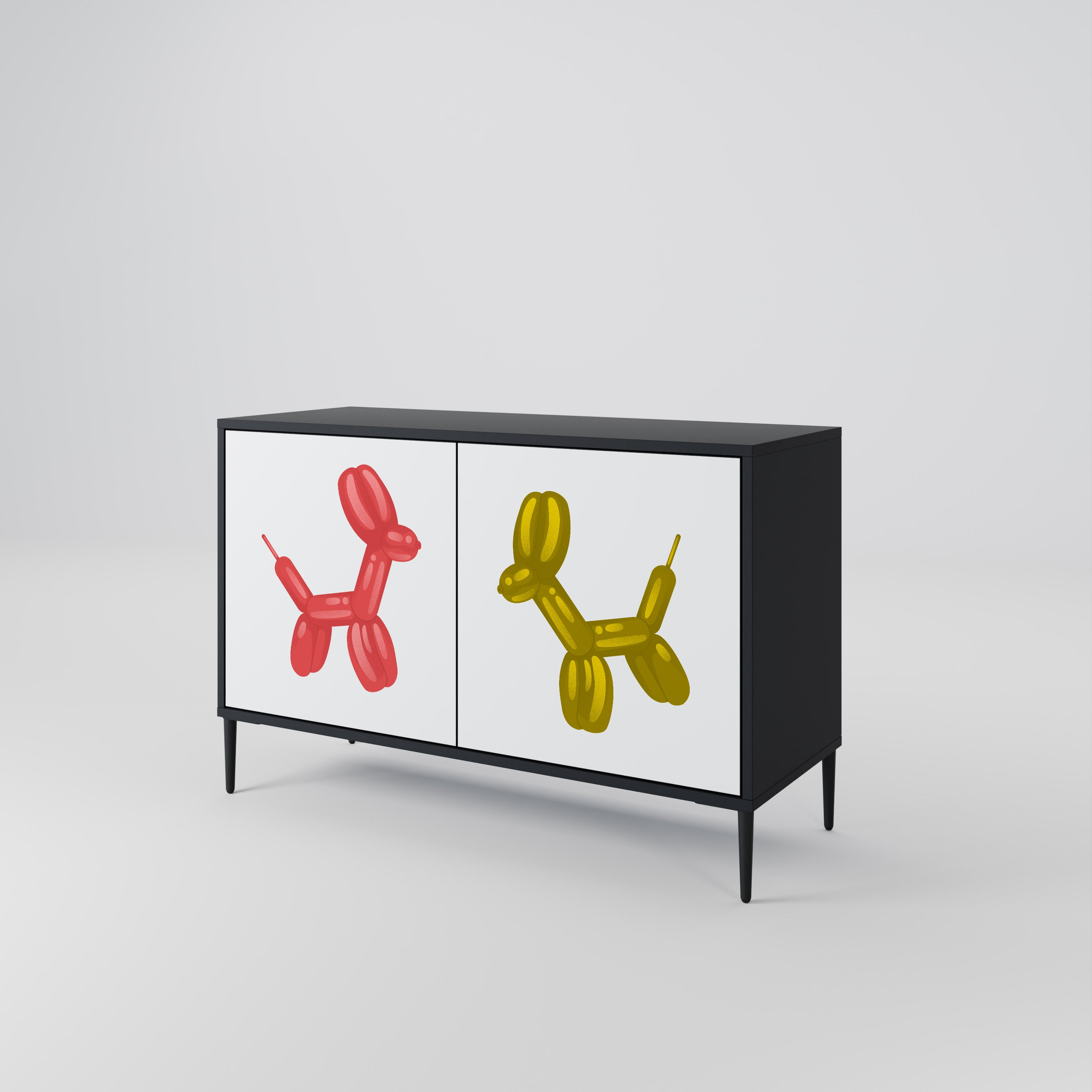 CHILDHOOD MEMORY 2-Door Sideboard in Black Finish