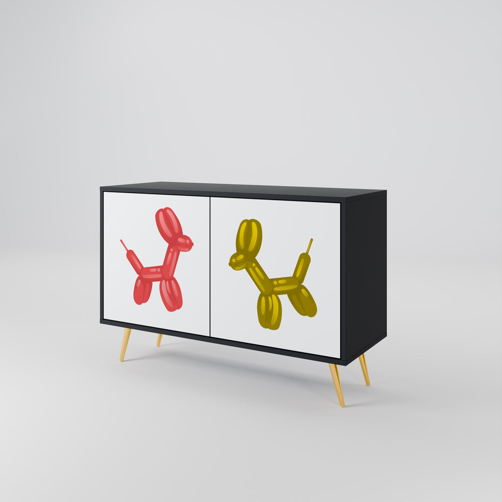 CHILDHOOD MEMORY 2-Door Sideboard in Black Finish