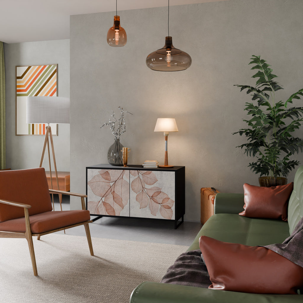 AUTUMN FRAGILITY 2-Door Sideboard in Black Finish