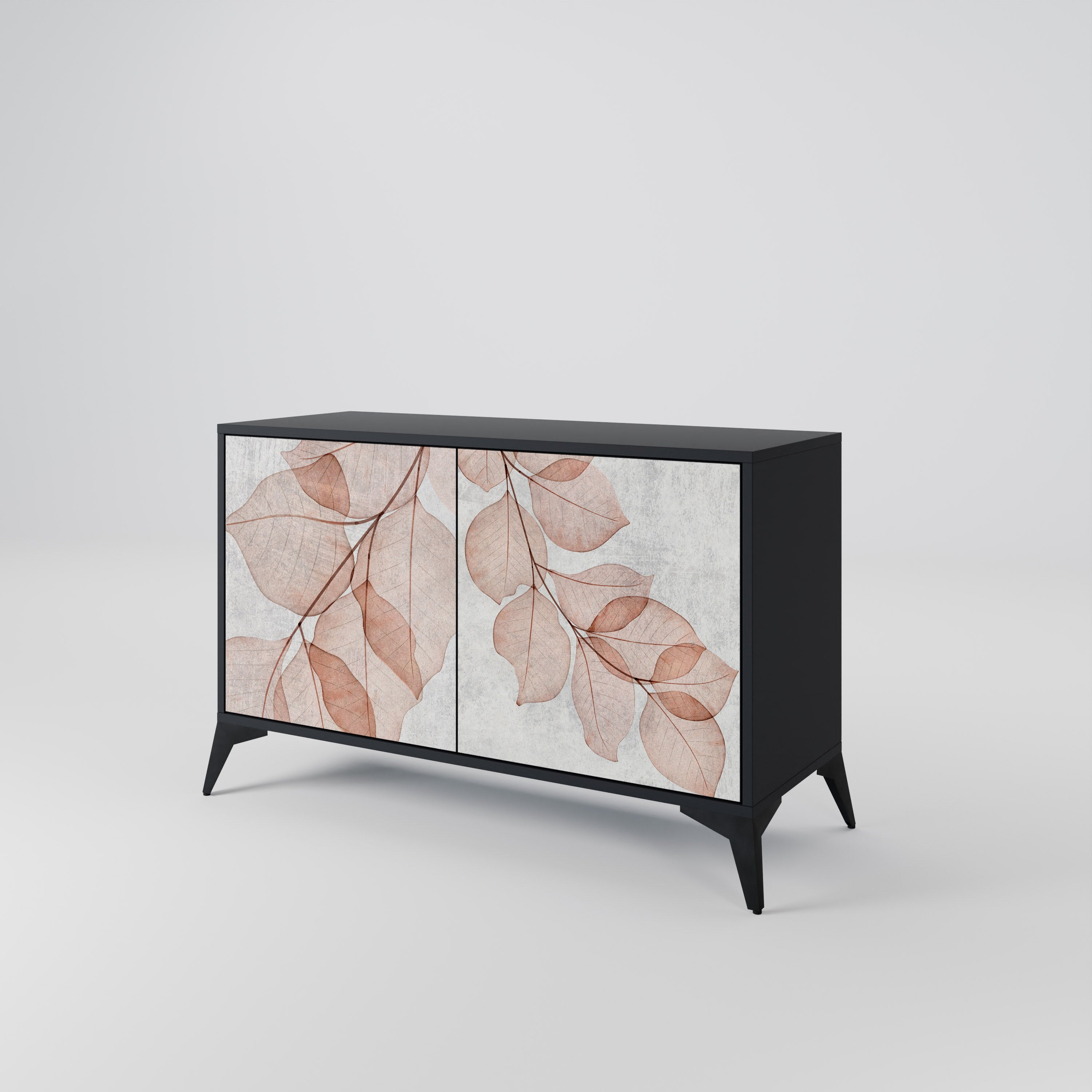 AUTUMN FRAGILITY 2-Door Sideboard in Black Finish