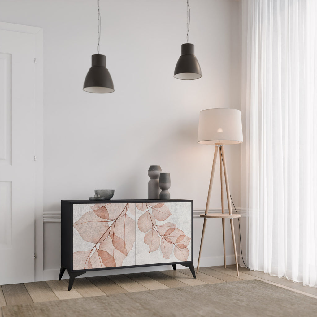 AUTUMN FRAGILITY 2-Door Sideboard in Black Finish