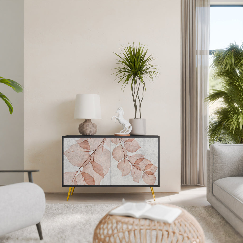 AUTUMN FRAGILITY 2-Door Sideboard in Black Finish