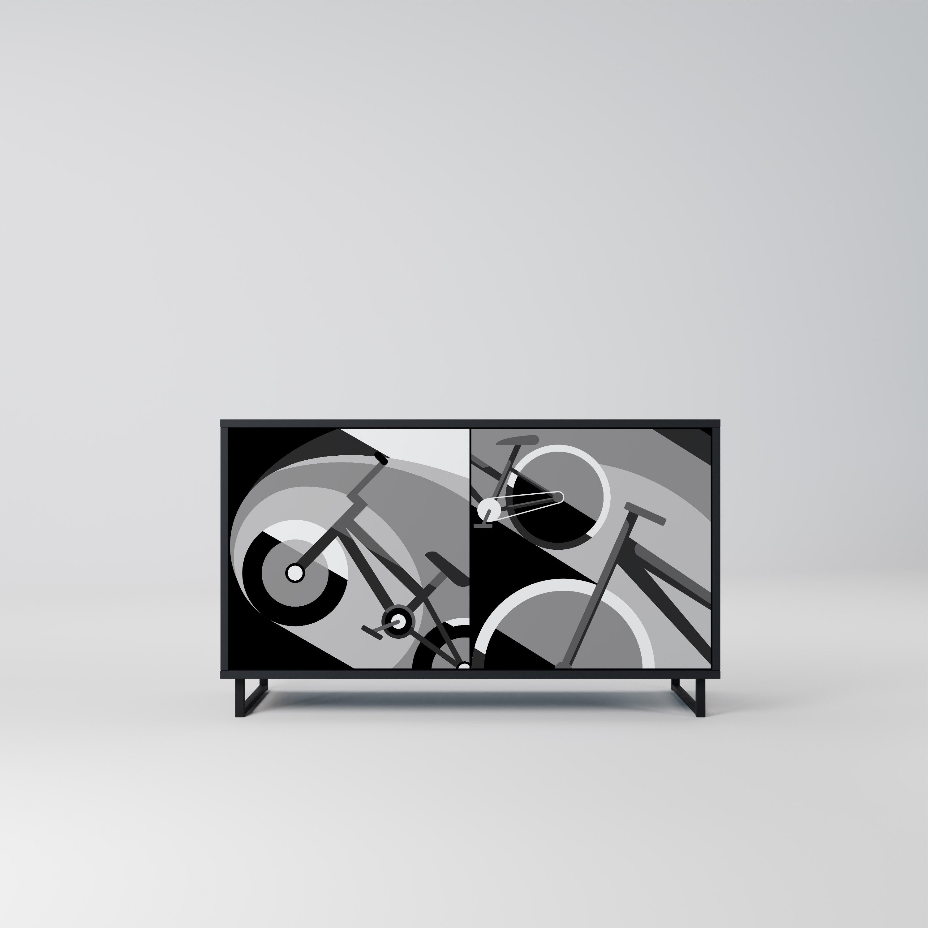 BIKE ENERGY 2-Door Sideboard in Black Finish