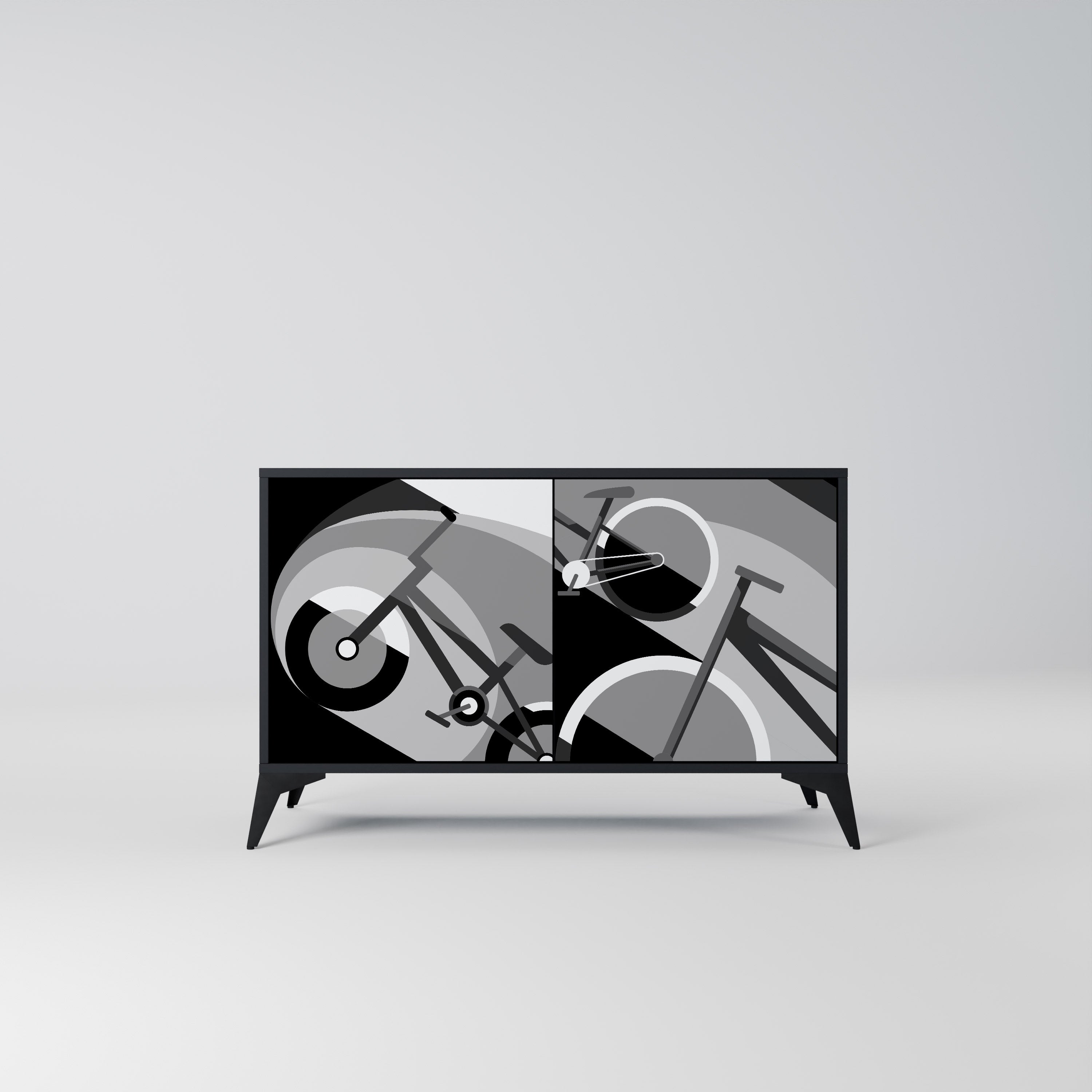 BIKE ENERGY 2-Door Sideboard in Black Finish