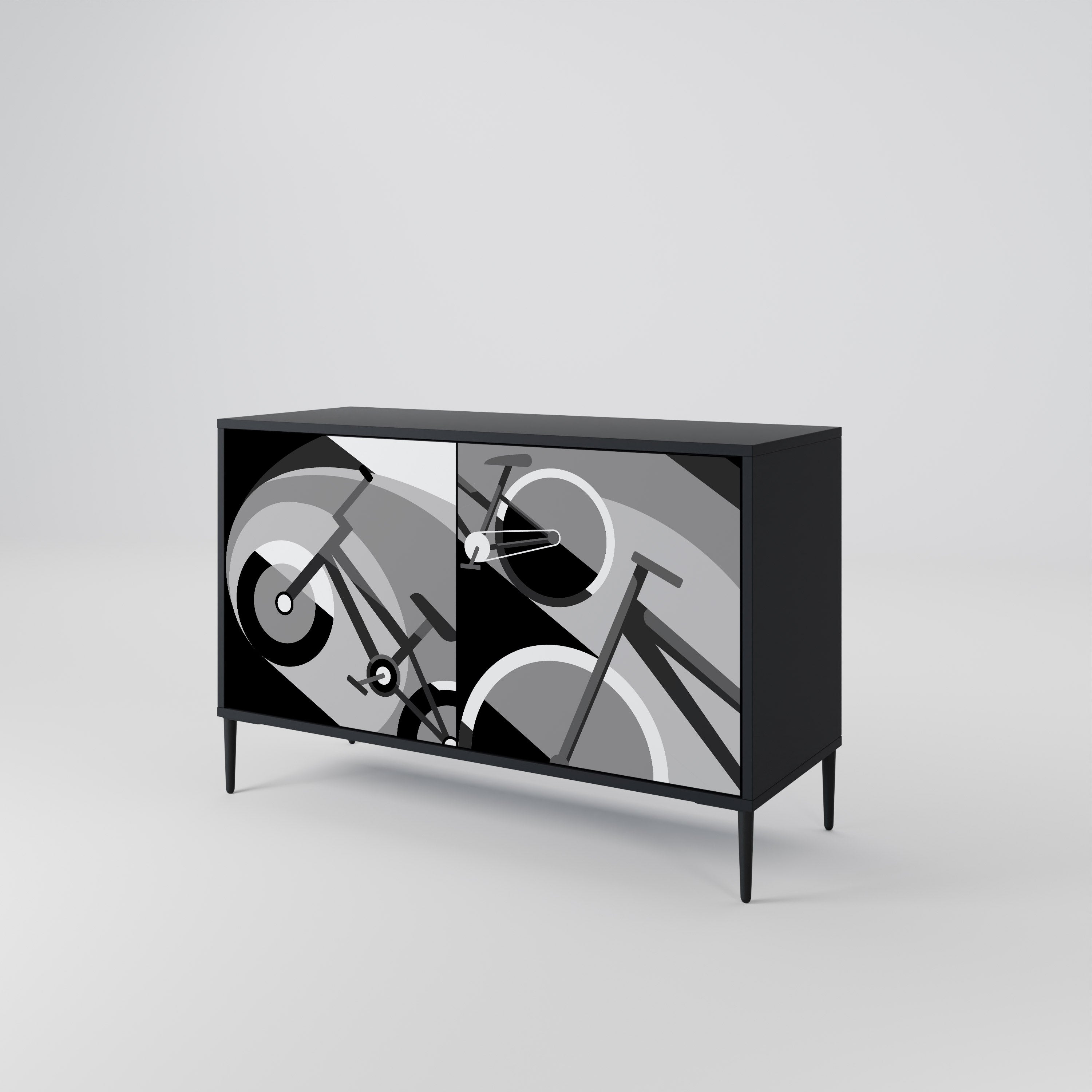 BIKE ENERGY 2-Door Sideboard in Black Finish