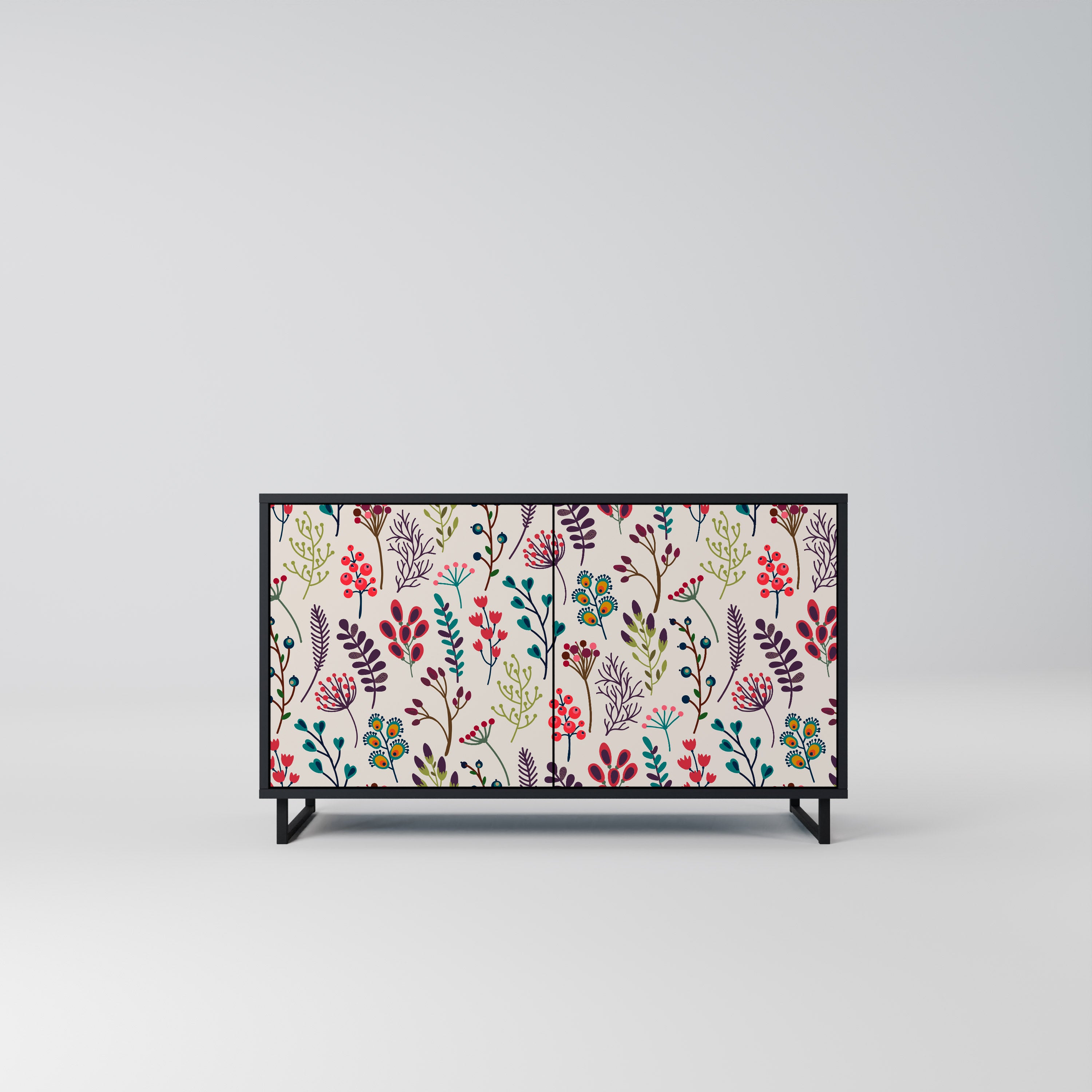 AUTUMN SUNDRIES 2-Door Sideboard in Black Finish