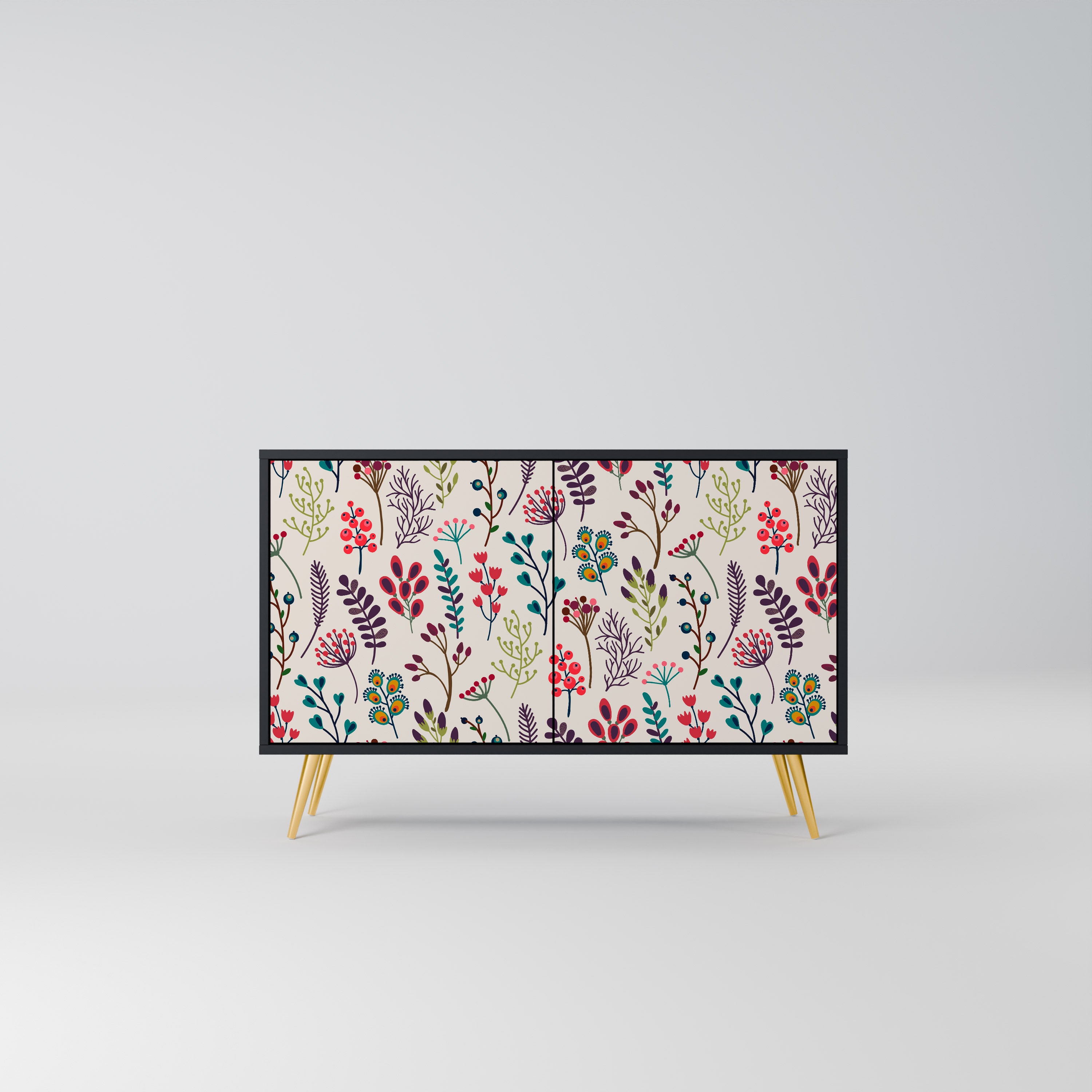 AUTUMN SUNDRIES 2-Door Sideboard in Black Finish