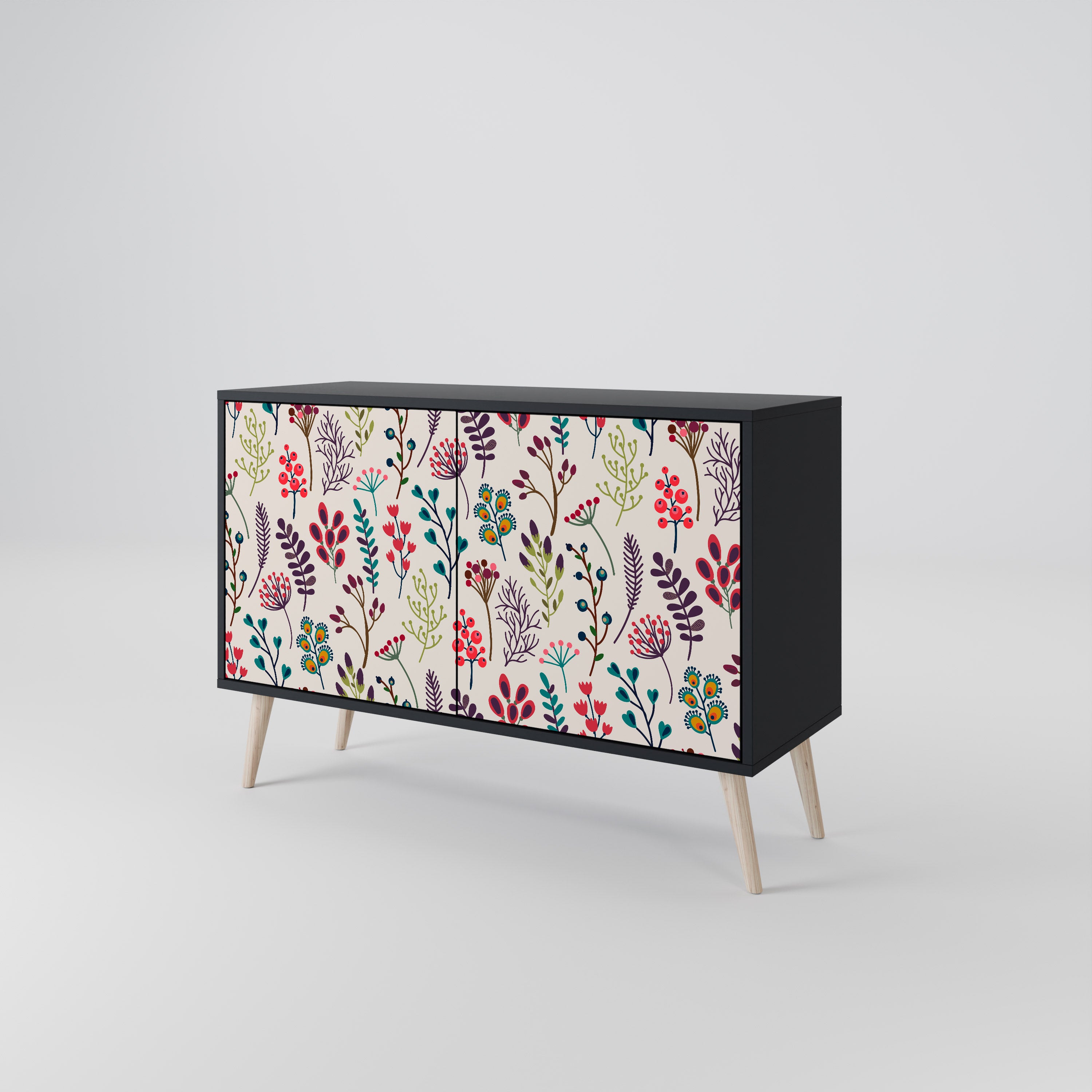 AUTUMN SUNDRIES 2-Door Sideboard in Black Finish