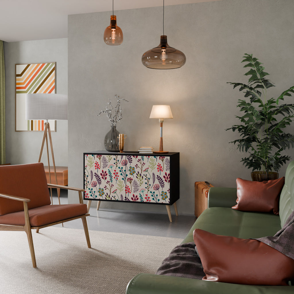 AUTUMN SUNDRIES 2-Door Sideboard in Black Finish