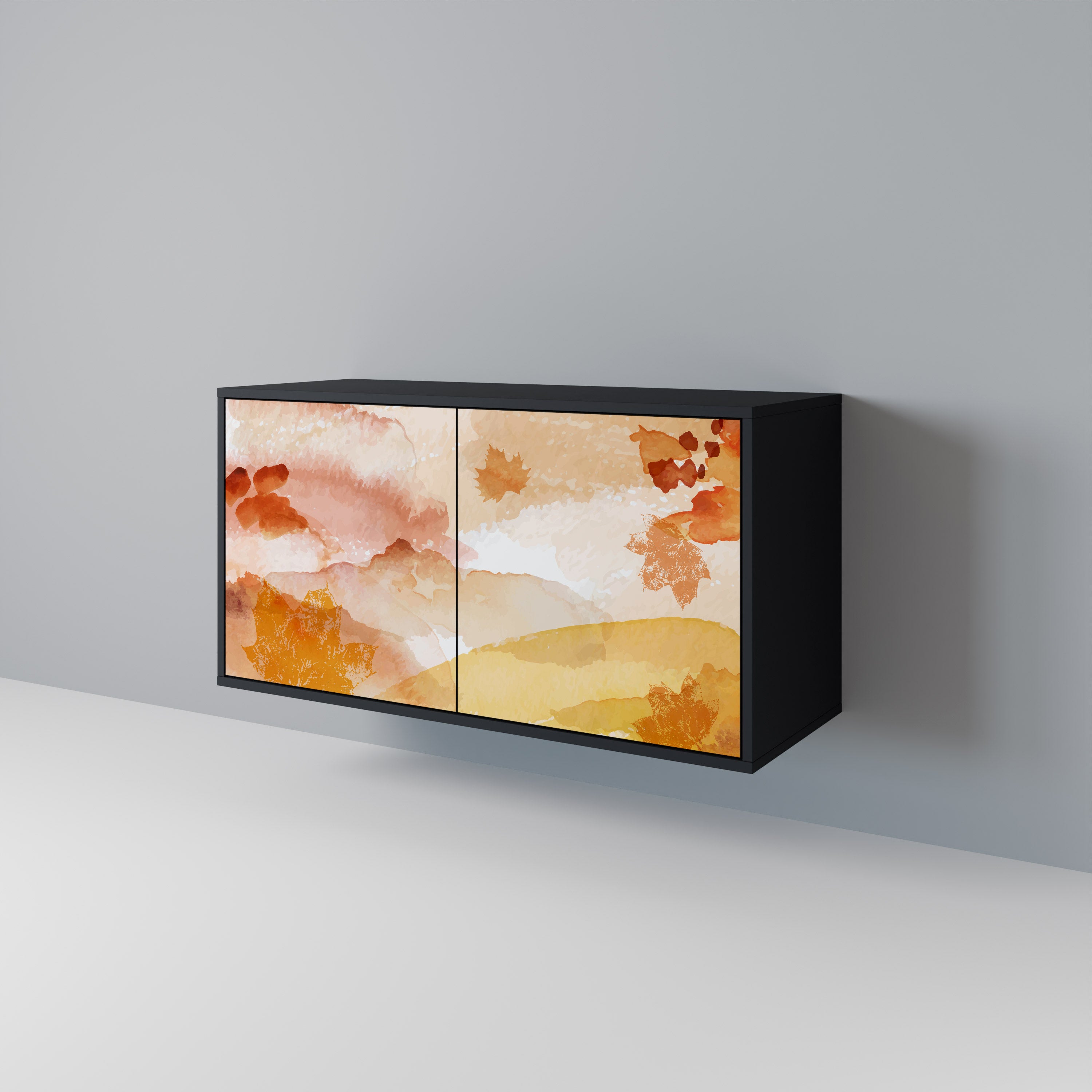 TRACES OF AUTUMN 2-Door Sideboard in Black Finish