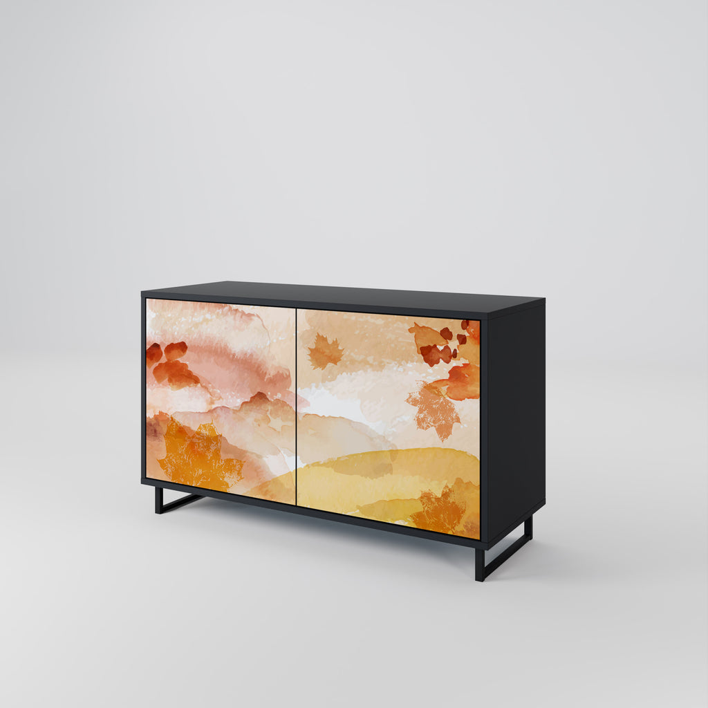 TRACES OF AUTUMN 2-Door Sideboard in Black Finish