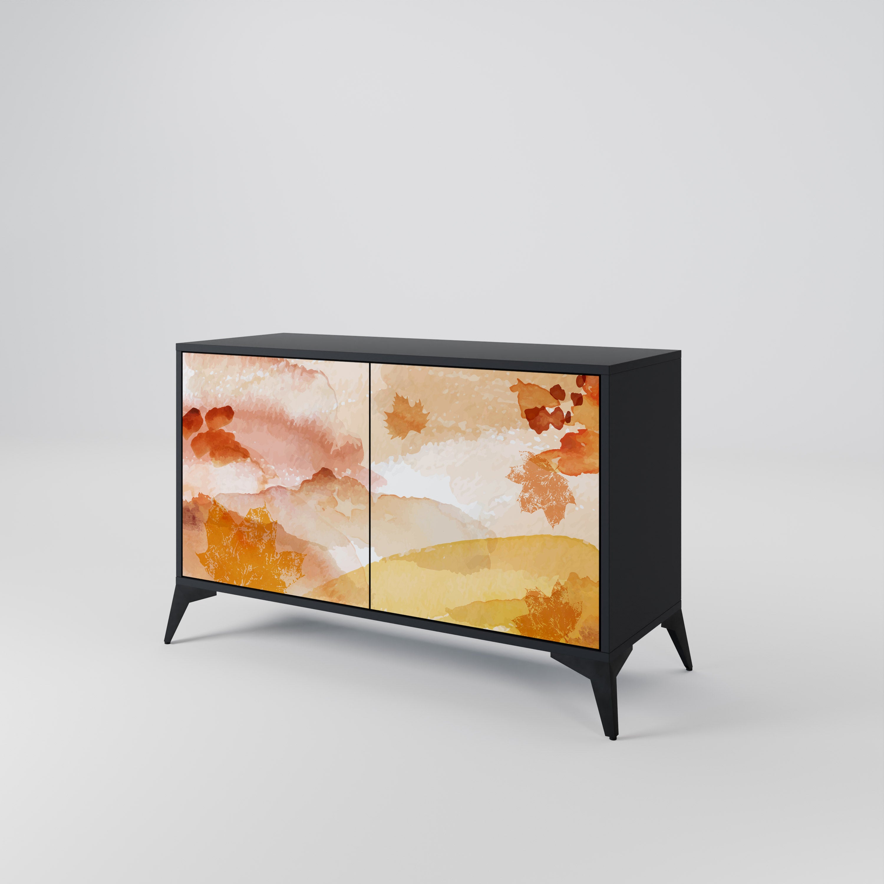 TRACES OF AUTUMN 2-Door Sideboard in Black Finish