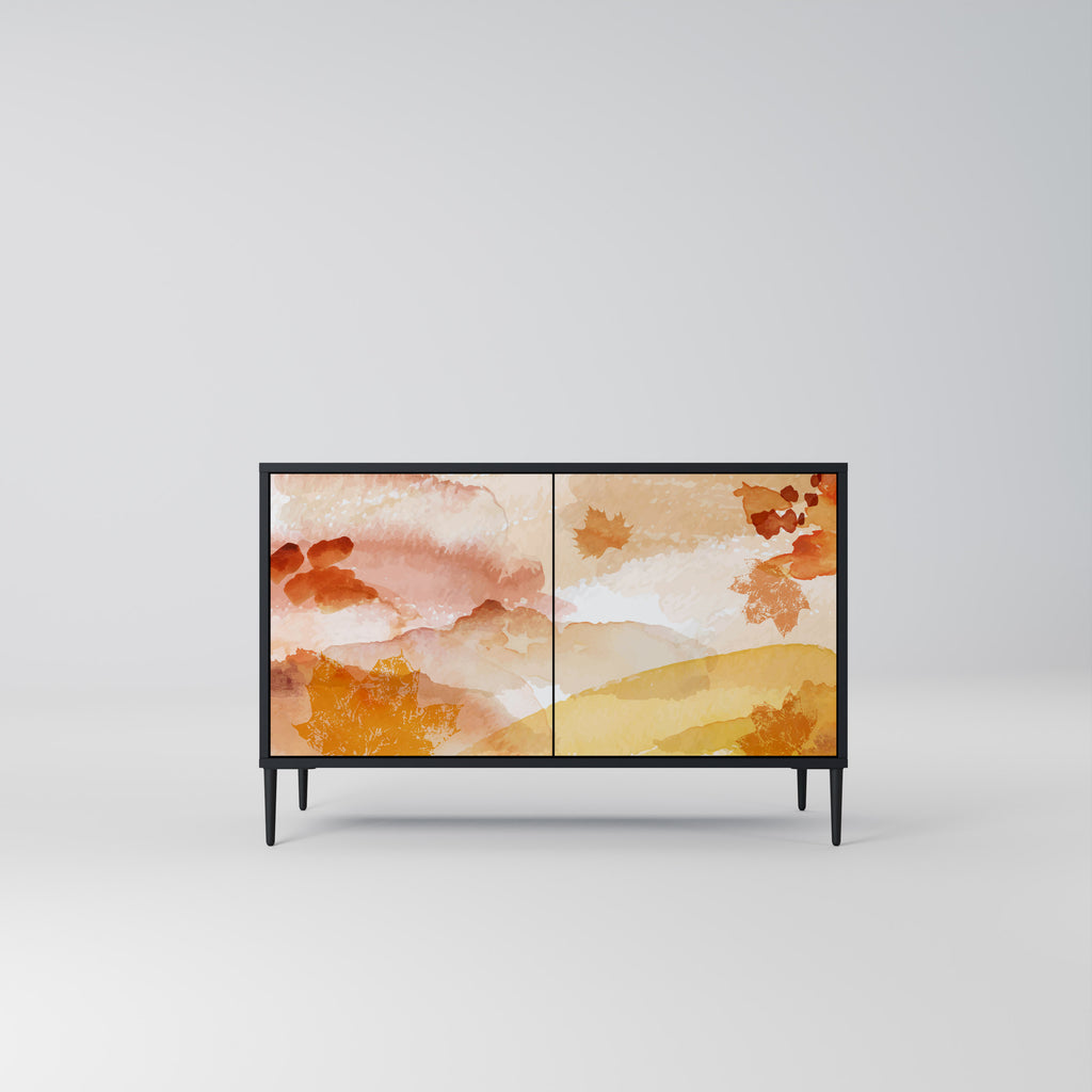TRACES OF AUTUMN 2-Door Sideboard in Black Finish