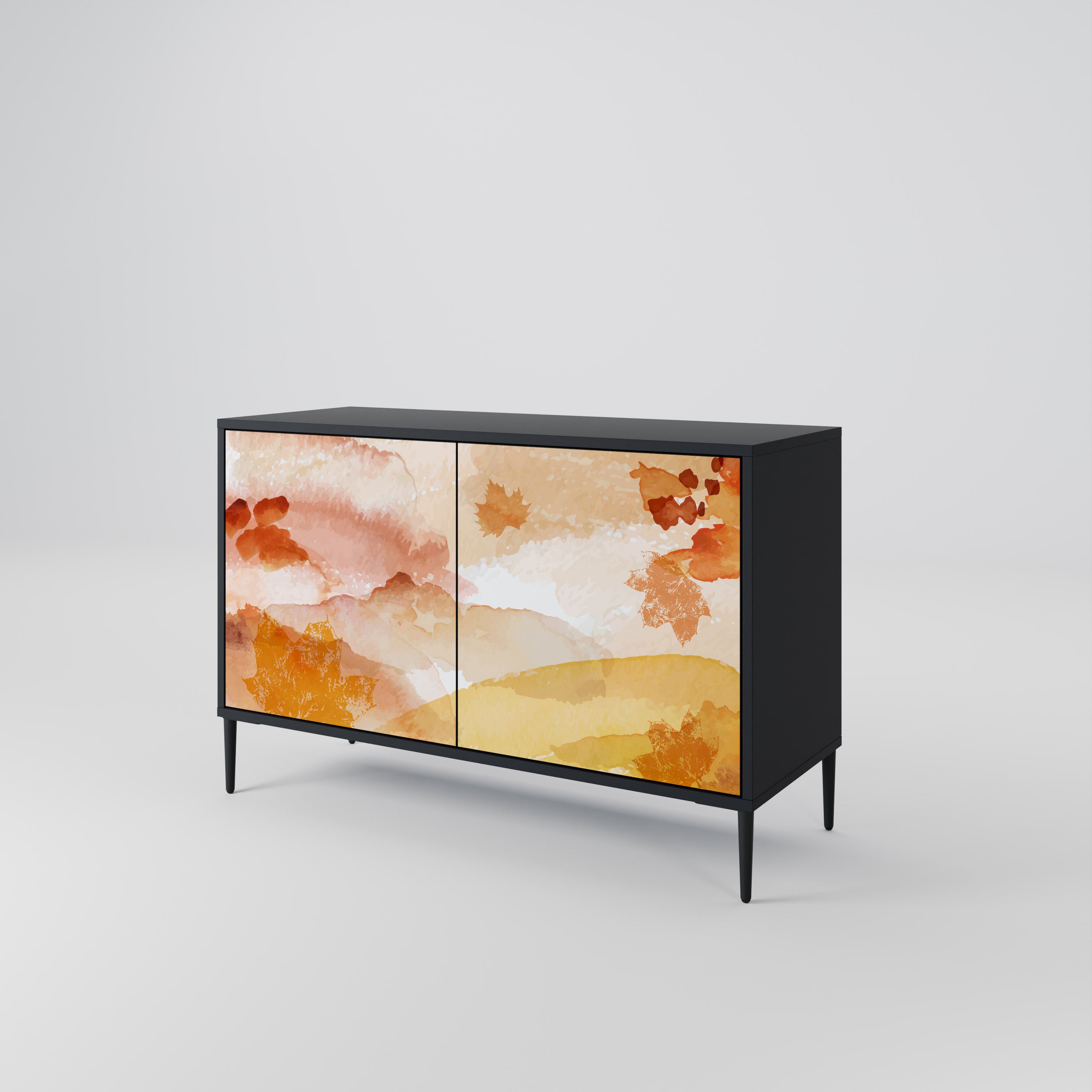 TRACES OF AUTUMN 2-Door Sideboard in Black Finish