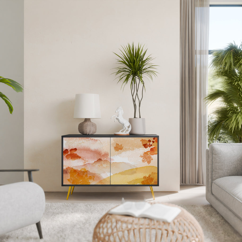 TRACES OF AUTUMN 2-Door Sideboard in Black Finish