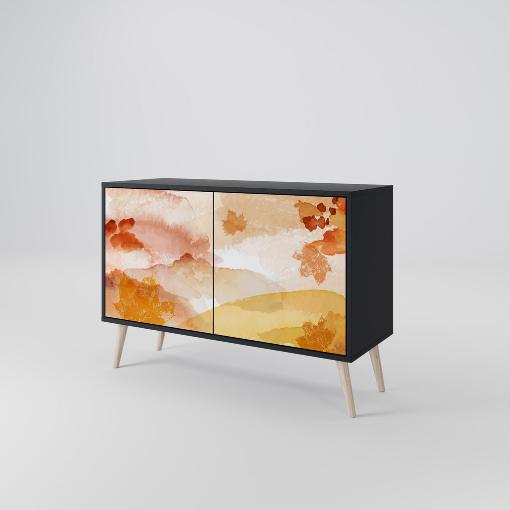 TRACES OF AUTUMN 2-Door Sideboard in Black Finish