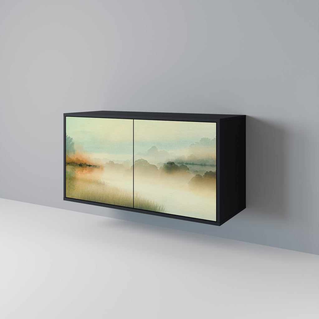 MORNING BY THE LAKE 2-Door Sideboard in Black Finish