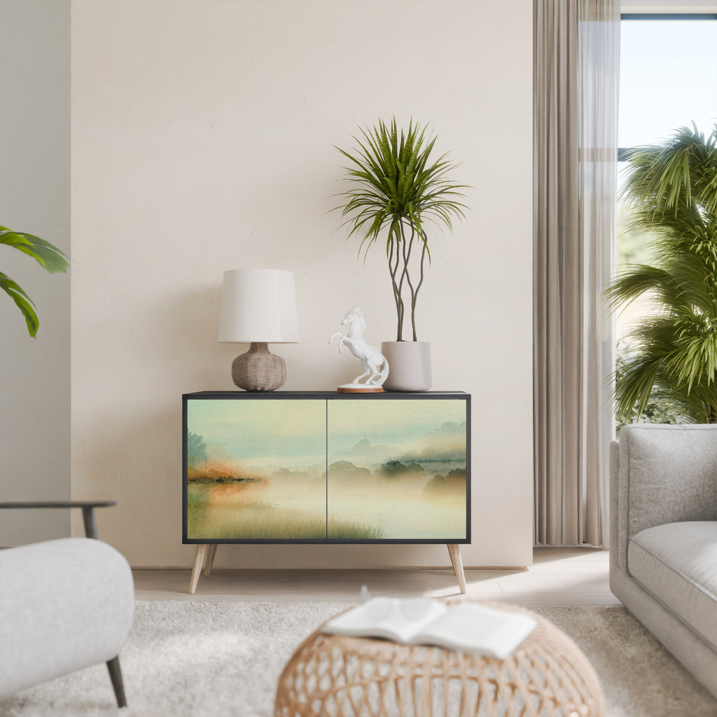 MORNING BY THE LAKE 2-Door Sideboard in Black Finish