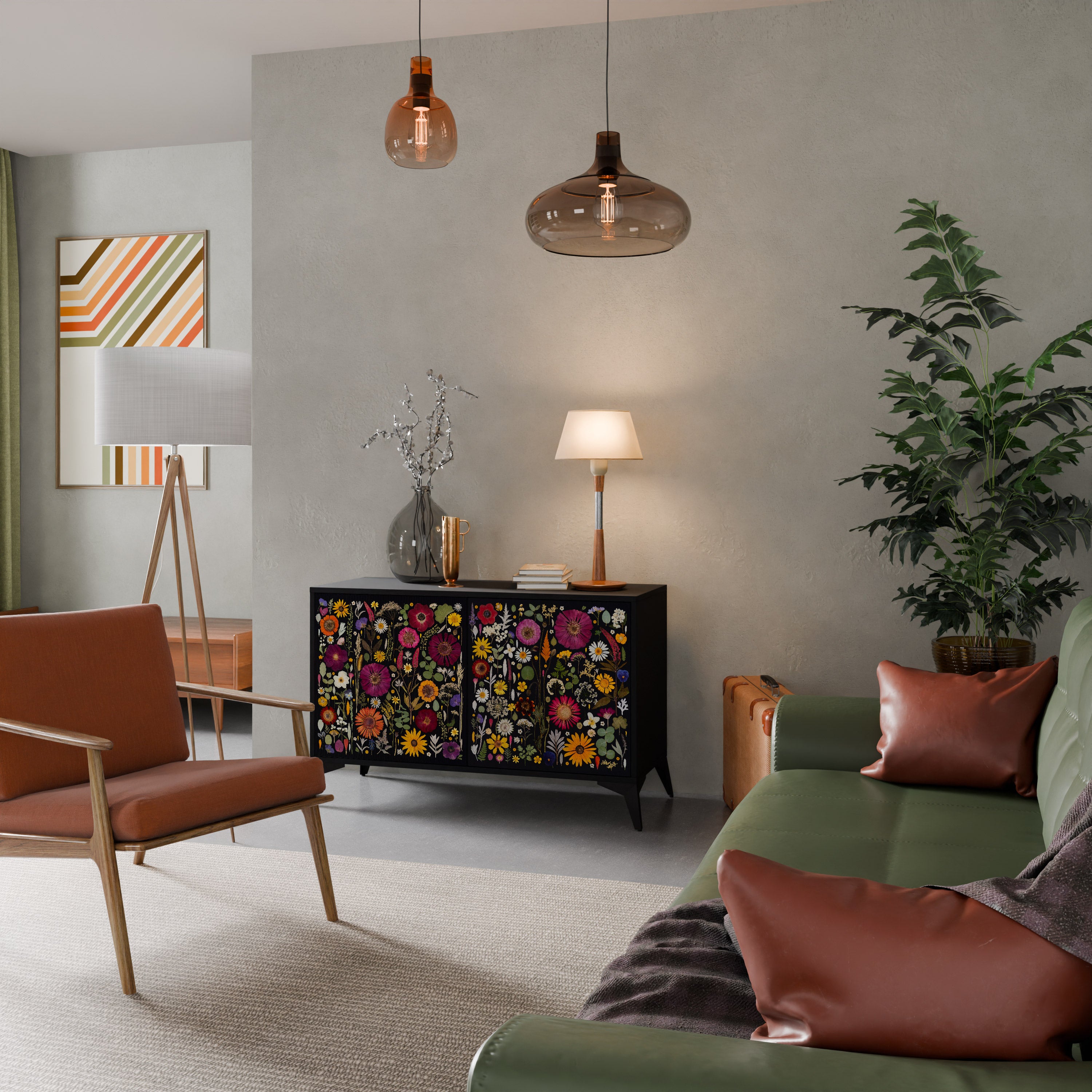 MIDNIGHT GARDEN Aparador de 2 Puertas