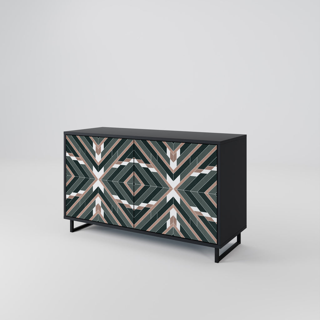 DIMENSION DELIGHTS 2-Door Sideboard in Black Finish