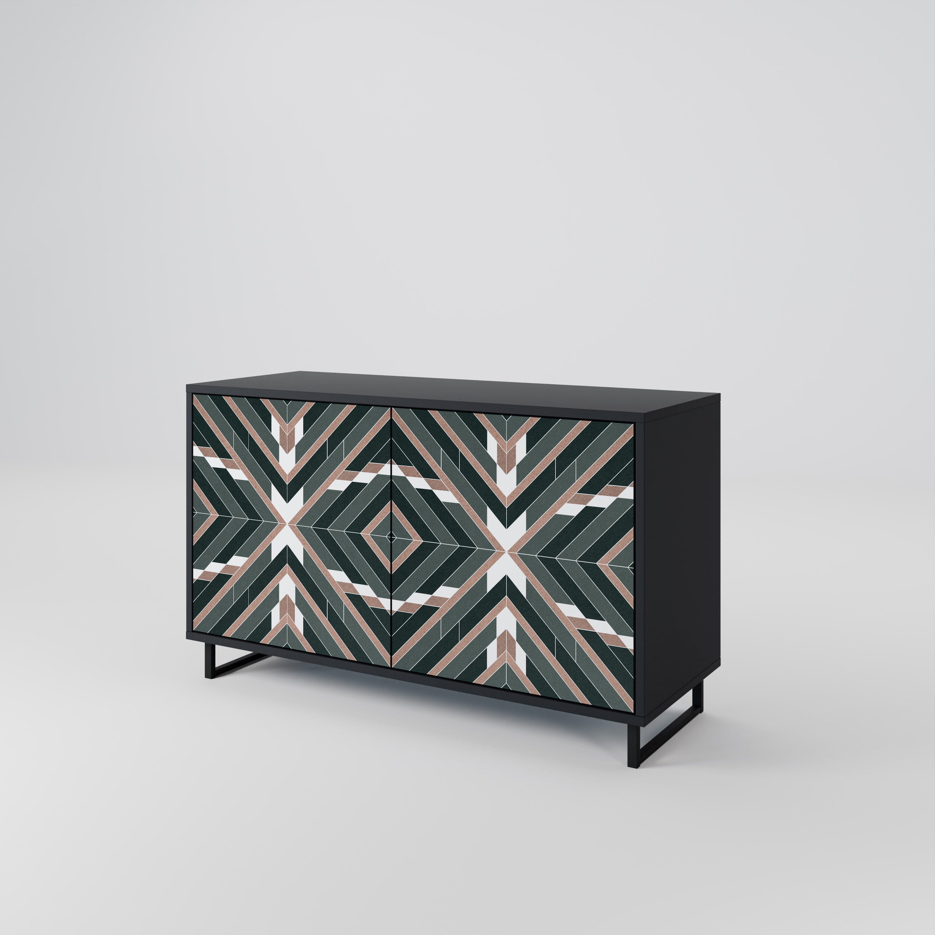 DIMENSION DELIGHTS 2-Door Sideboard in Black Finish