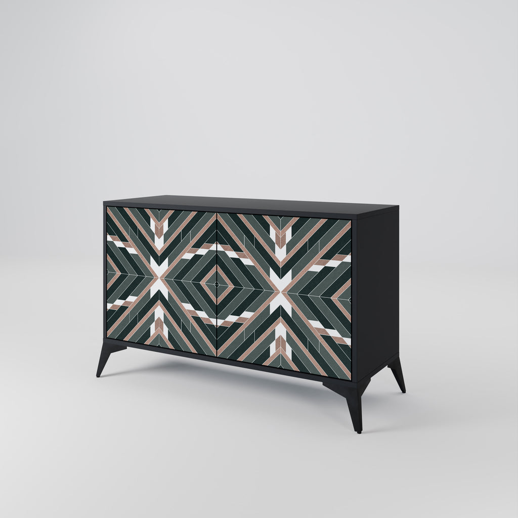 DIMENSION DELIGHTS 2-Door Sideboard in Black Finish