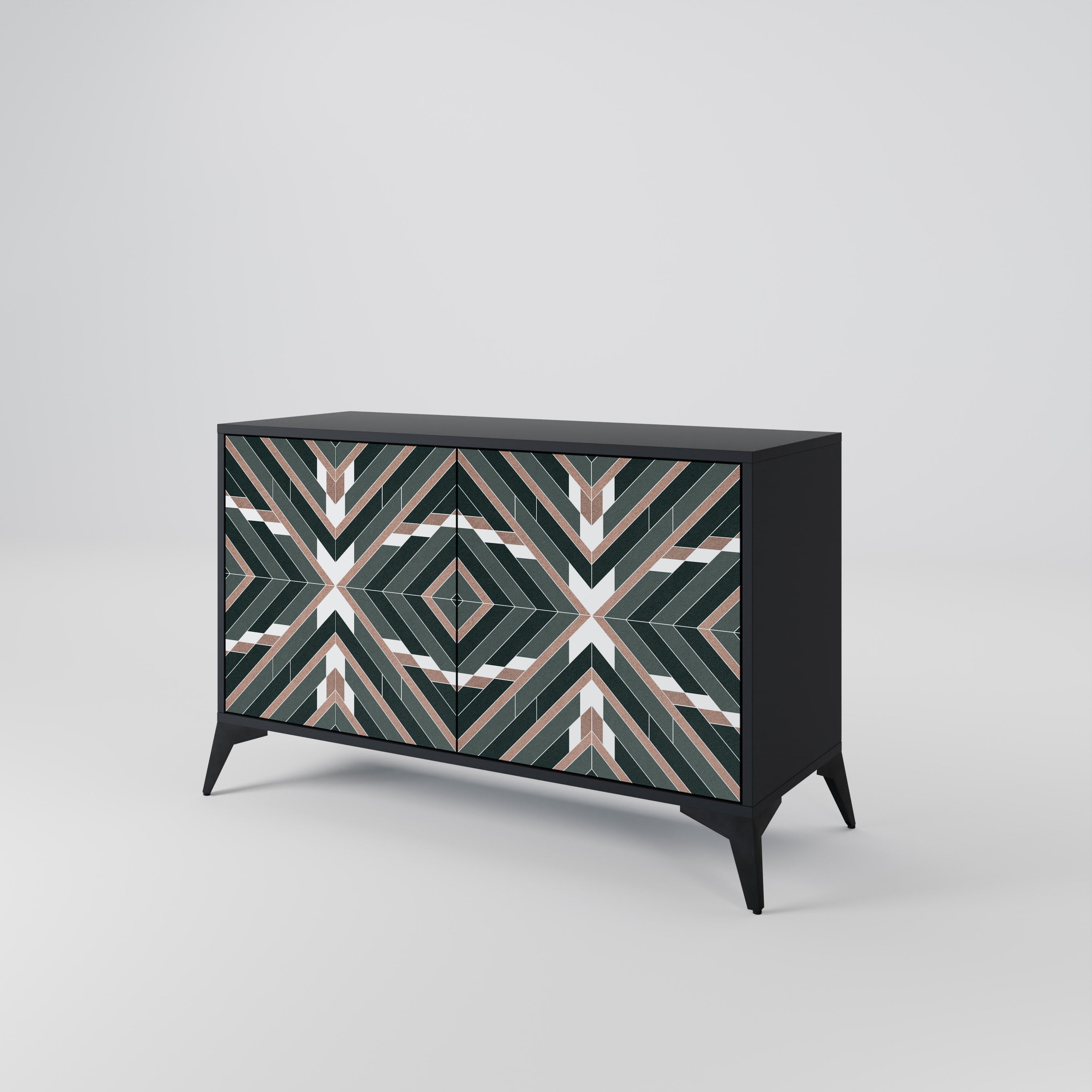 DIMENSION DELIGHTS 2-Door Sideboard in Black Finish