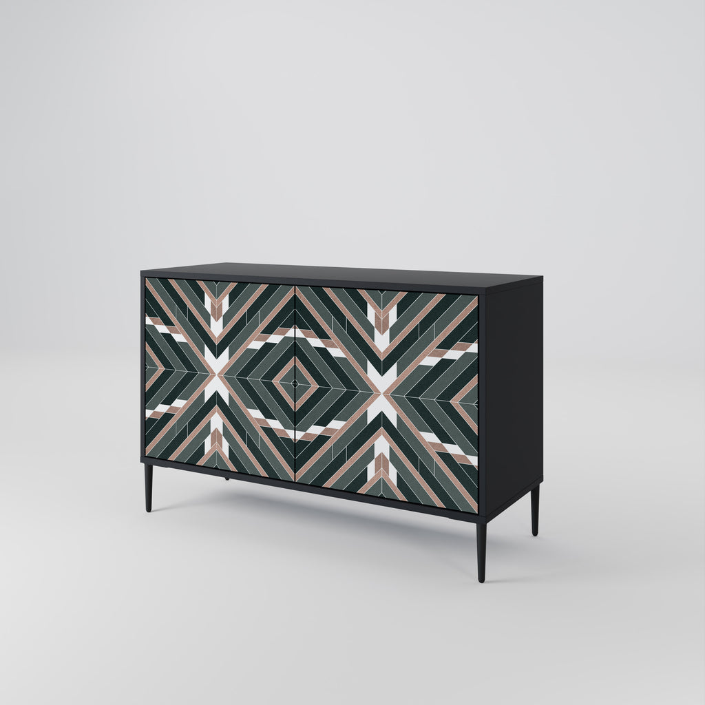 DIMENSION DELIGHTS 2-Door Sideboard in Black Finish