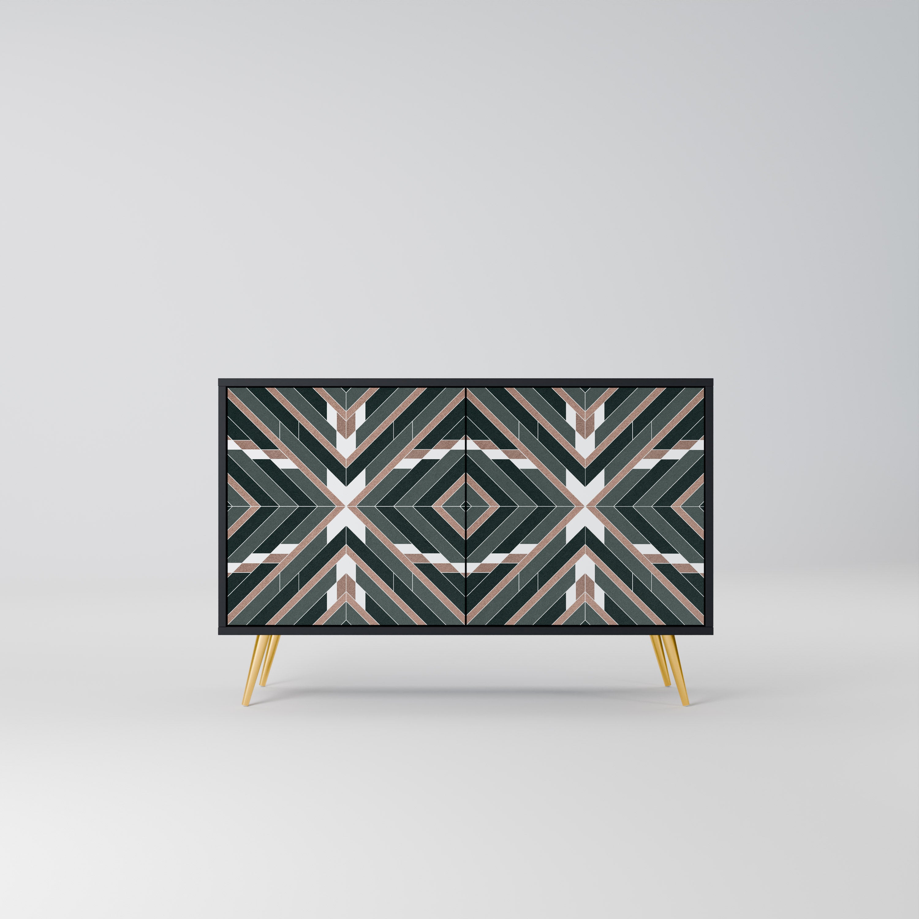 DIMENSION DELIGHTS 2-Door Sideboard in Black Finish