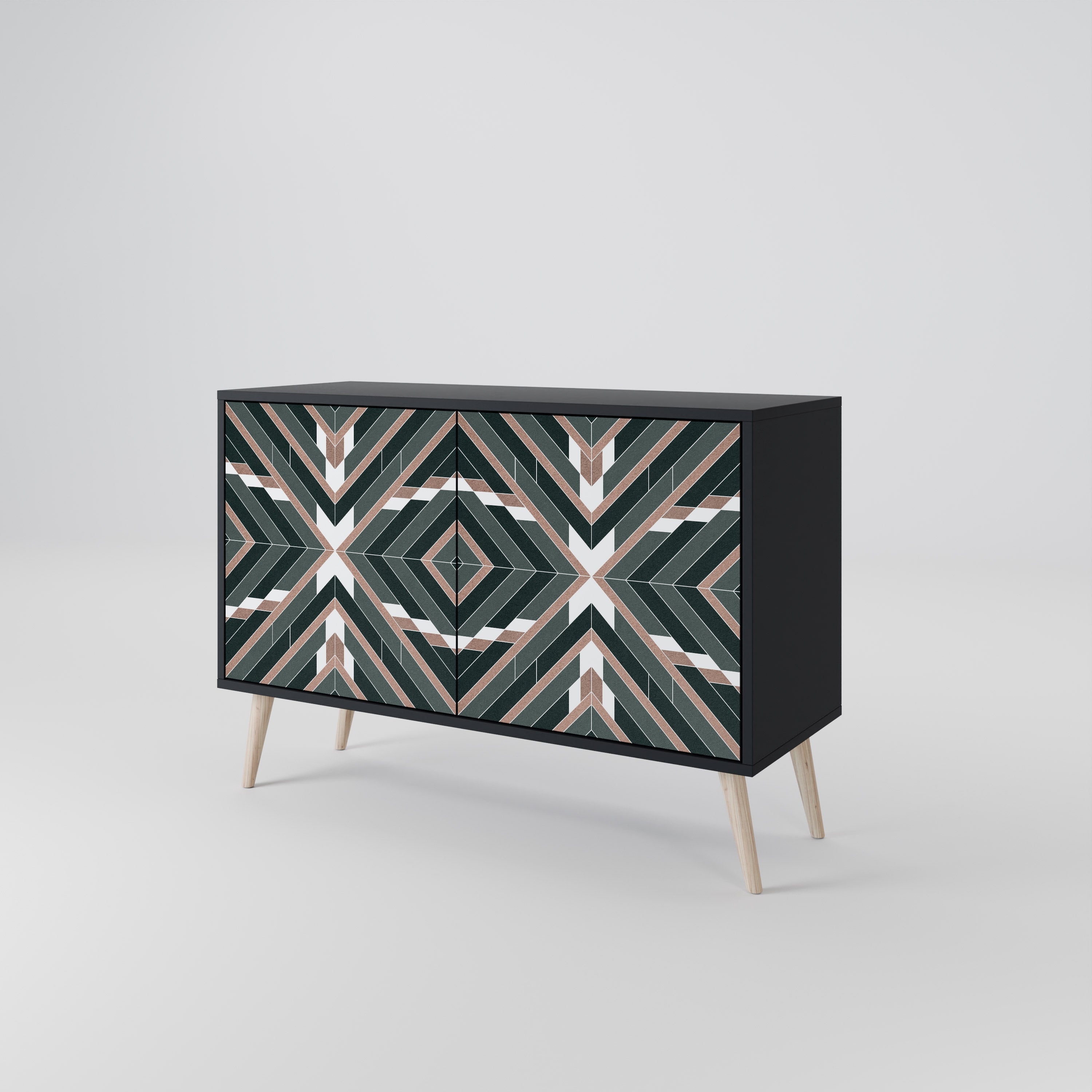 DIMENSION DELIGHTS 2-Door Sideboard in Black Finish