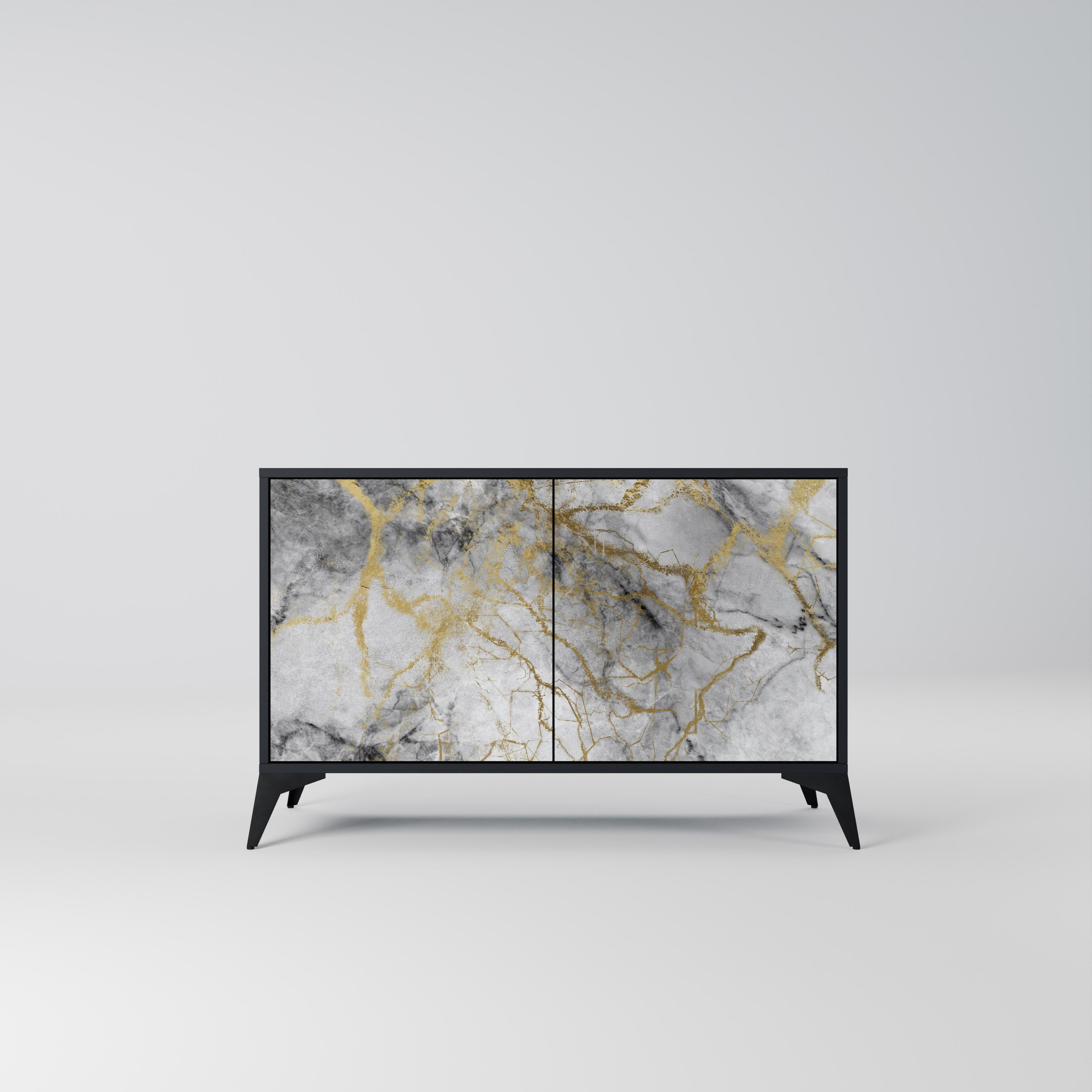 TIMELESS GLIDE 2-Door Sideboard in Black Finish