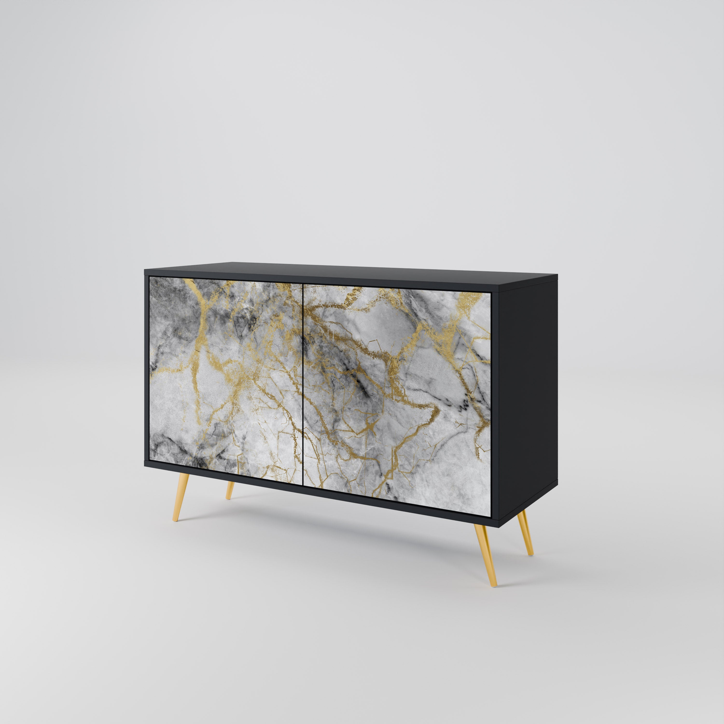 TIMELESS GLIDE 2-Door Sideboard in Black Finish