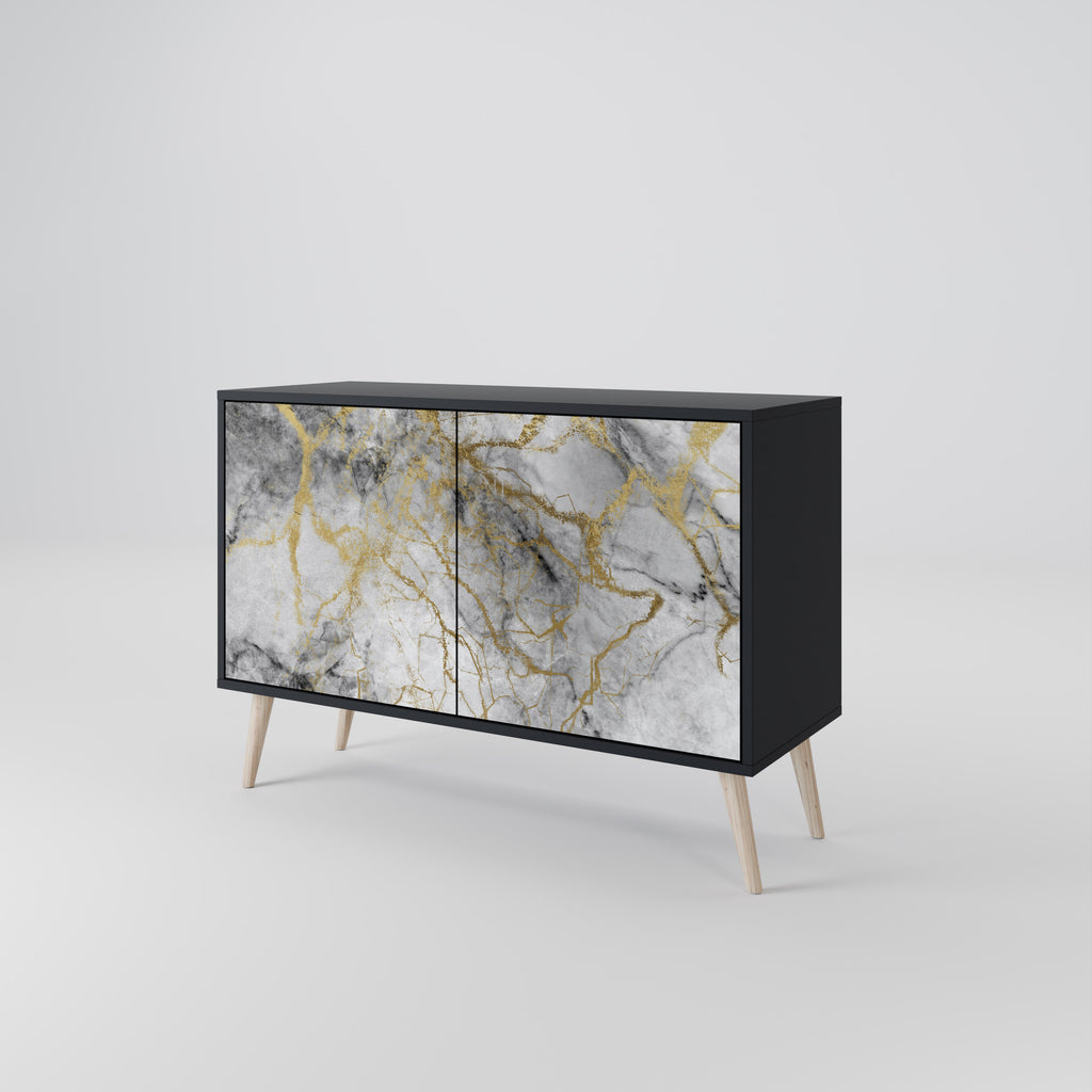 TIMELESS GLIDE 2-Door Sideboard in Black Finish