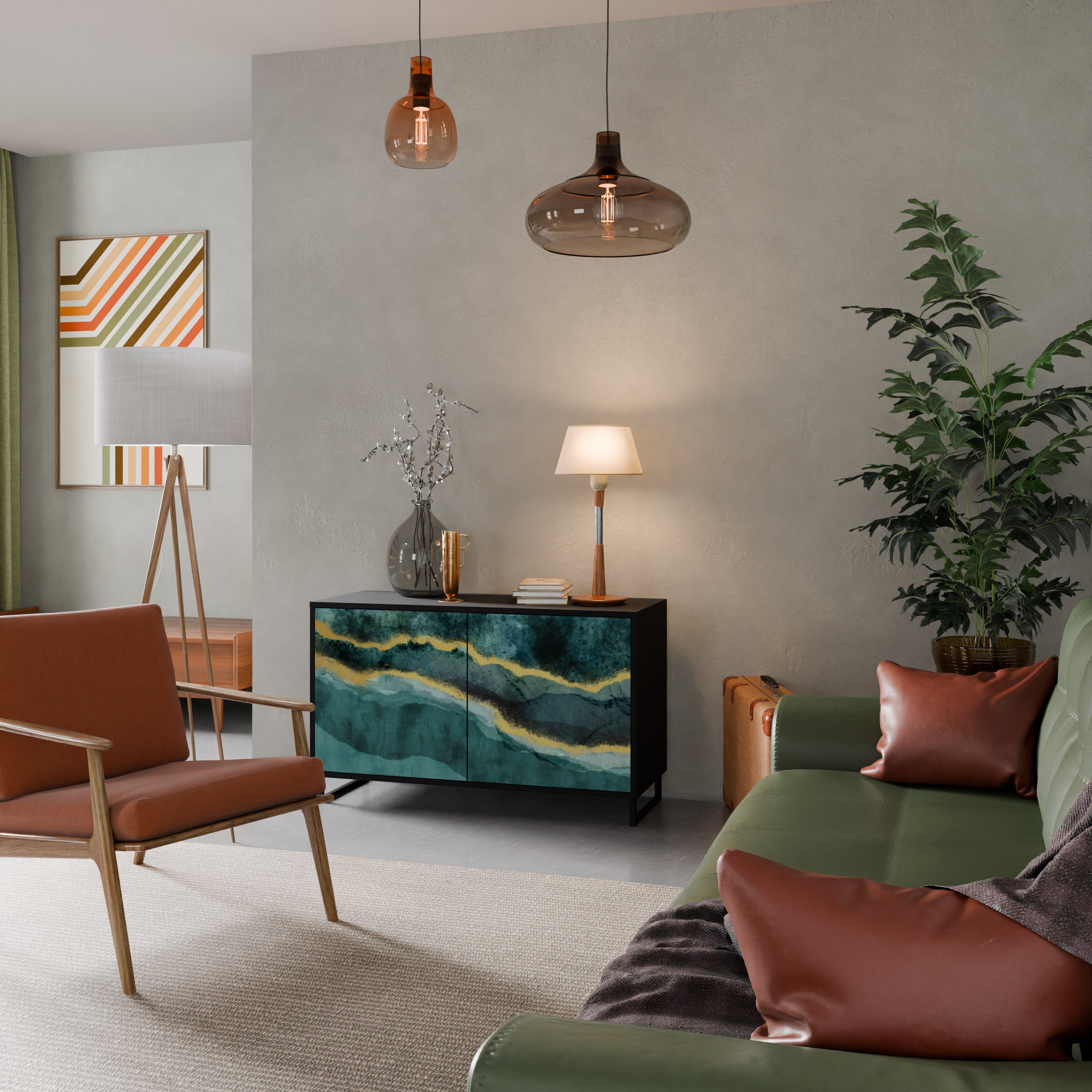 GOLDRUSH ODYSSEY 2-Door Sideboard in Black Finish