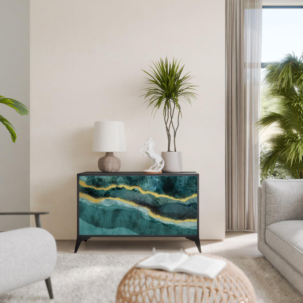 GOLDRUSH ODYSSEY 2-Door Sideboard in Black Finish