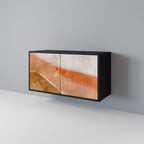 SANDHILLS SPLENDOUR Aparador de 2 Puertas en Acabado Negro