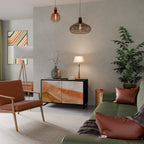 SANDHILLS SPLENDOUR Aparador de 2 Puertas en Acabado Negro