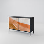 SANDHILLS SPLENDOUR Aparador de 2 Puertas en Acabado Negro