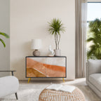 SANDHILLS SPLENDOUR Aparador de 2 Puertas en Acabado Negro